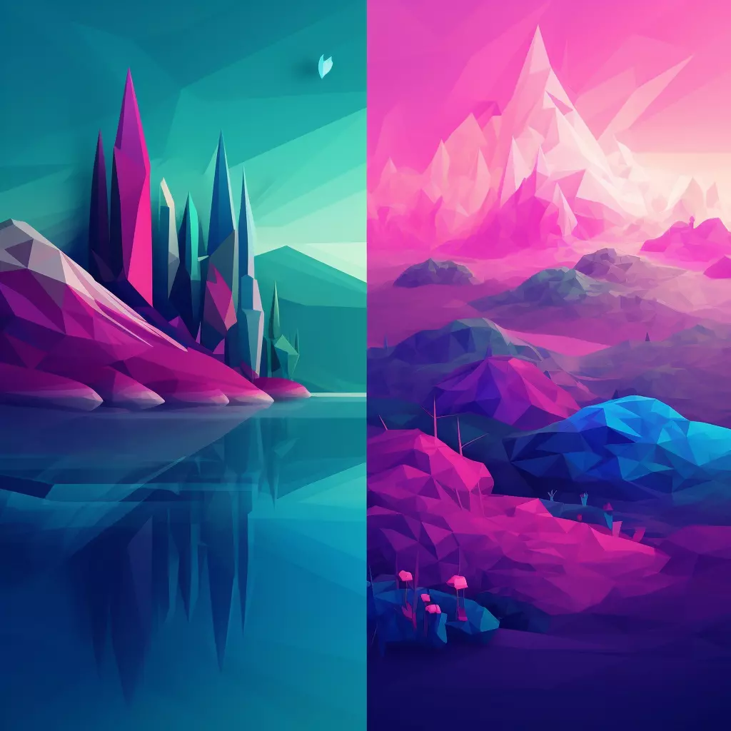 Layered_abstract_scenes_and_landscapes_Low-poly_style